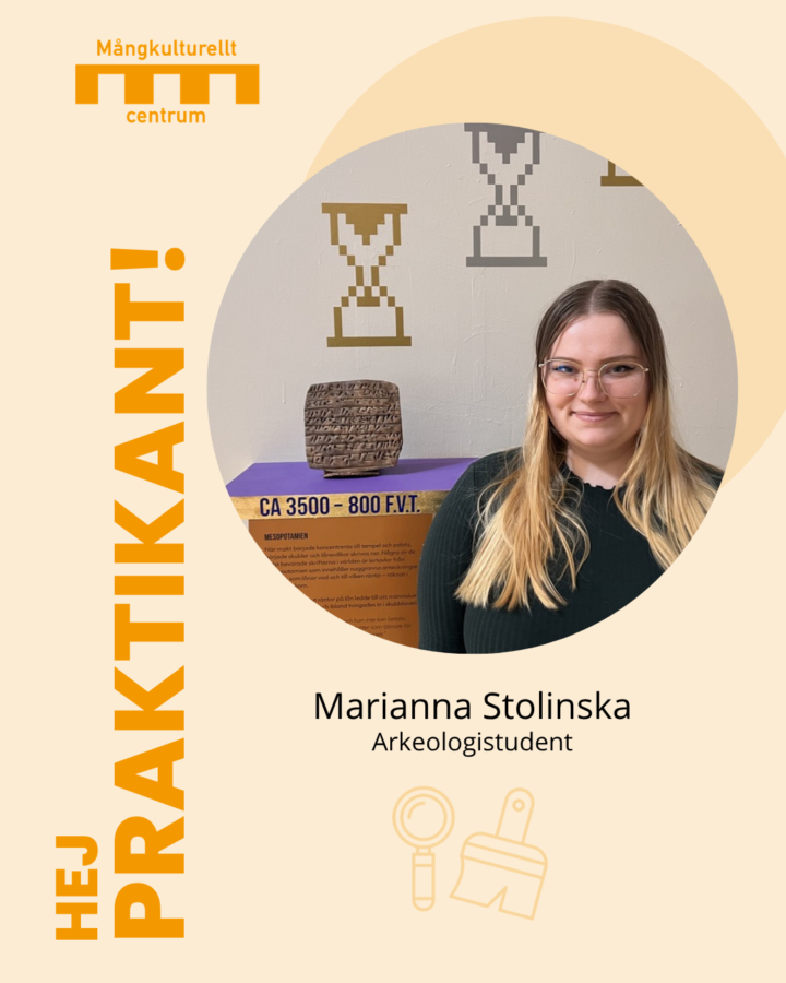 Hej Prakitikant! En bild på Marianna - praktikant på MKC hösten 2026